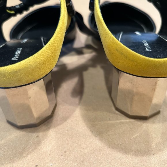 Proenza Schouler | Grommet Block Heel Leather Mules - Picture 4 of 7